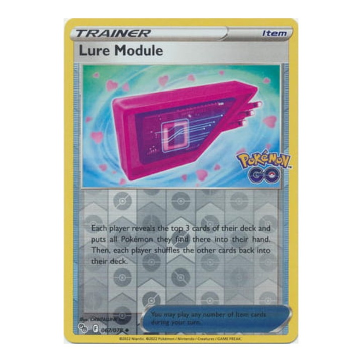 Търговска карта Pokemon Go 067/078 Модул за примамка, Обратна холография, Необичайна