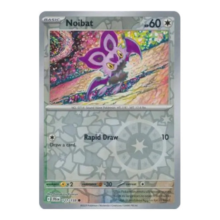 Pokémon játékkártya, Journey Together Reverse, Holo, 127/190 Noibat