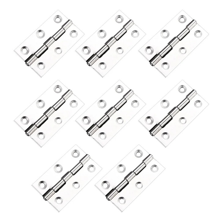 Set 8 balamale metalice pliabile YANYXR, argintiu, 55x34x1mm