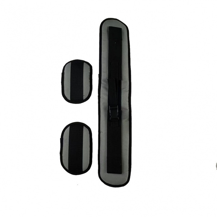 Centura auxiliara fitness, antrenament forta, 65x12cm, gri