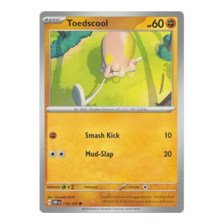 Joc de societate Pokemon Obsidian Flames 118/197 Toedscool Comun