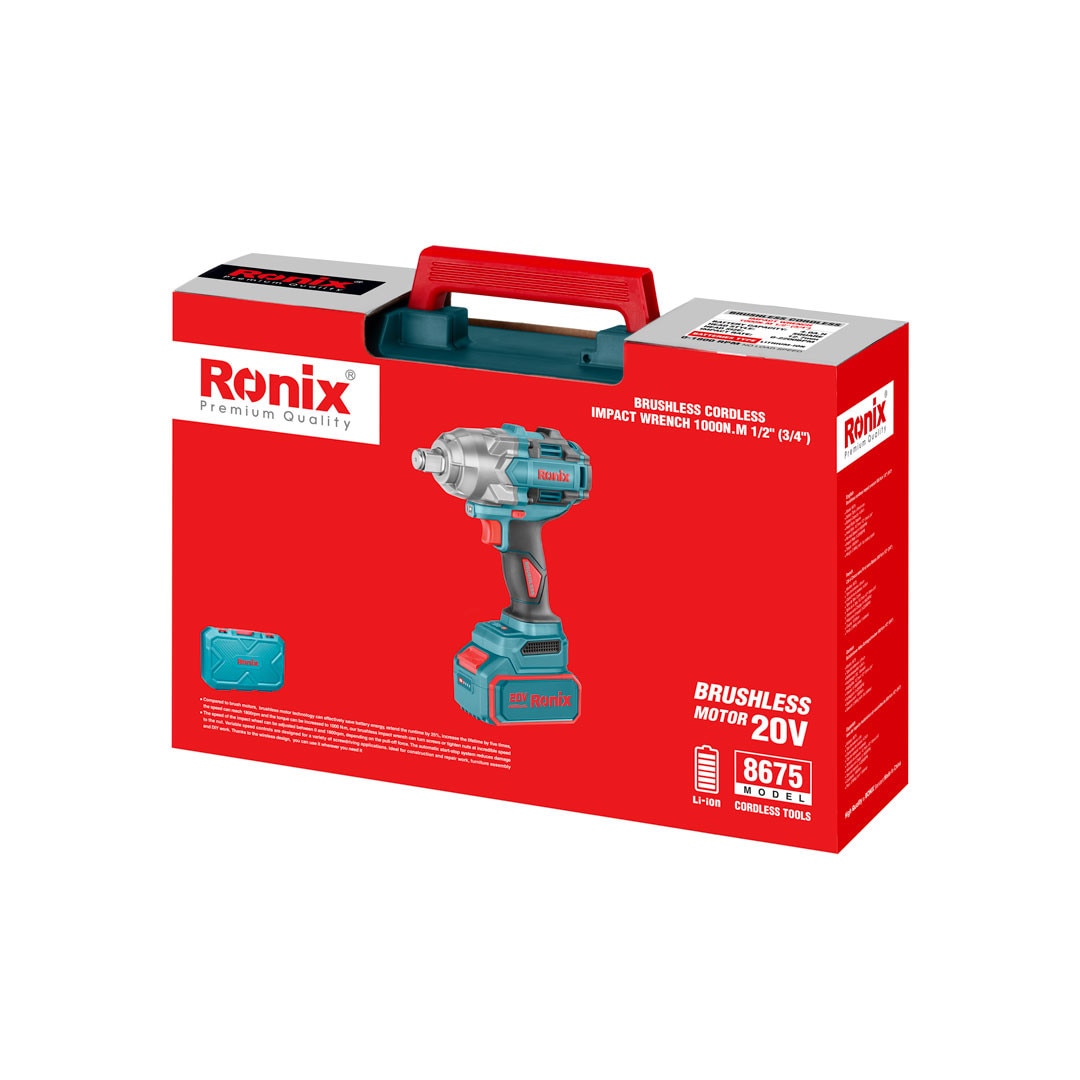 RONIX 8675 - Surubelnita cu impact Li-ion 20V, 1000 Nm, 3/4