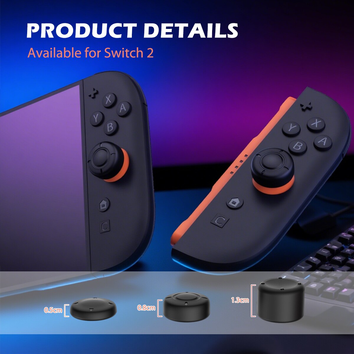おもちゃ switch Set thumb grips pentru Nintendo Switch 2, 6 bucati, Chucai, design