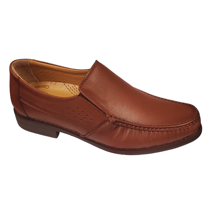 Barna valódi bőr mokaszinok, Vörösesbarna