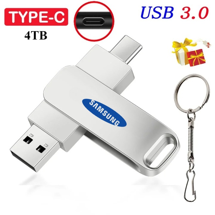 Memorie USB 3.0 Tip-C 4TB argintiu 7, 25x1, 6x0, 91cm Share Compara
