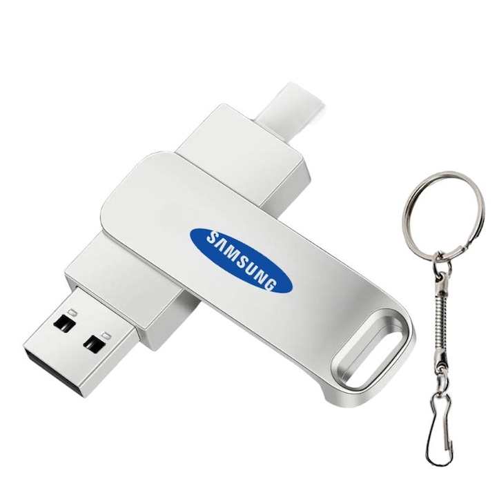 4TB USB флаш памет, метална, USB 3.0 интерфейс, висока скорост на трансфер, Сребрист