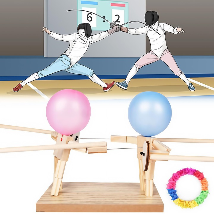 Scatteredyn fajáték, verekedős babák, lufis játék, 2 játékos készlet, 200 lufi