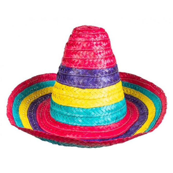 Palarie sombrero mexican, pentru copii, multicolor