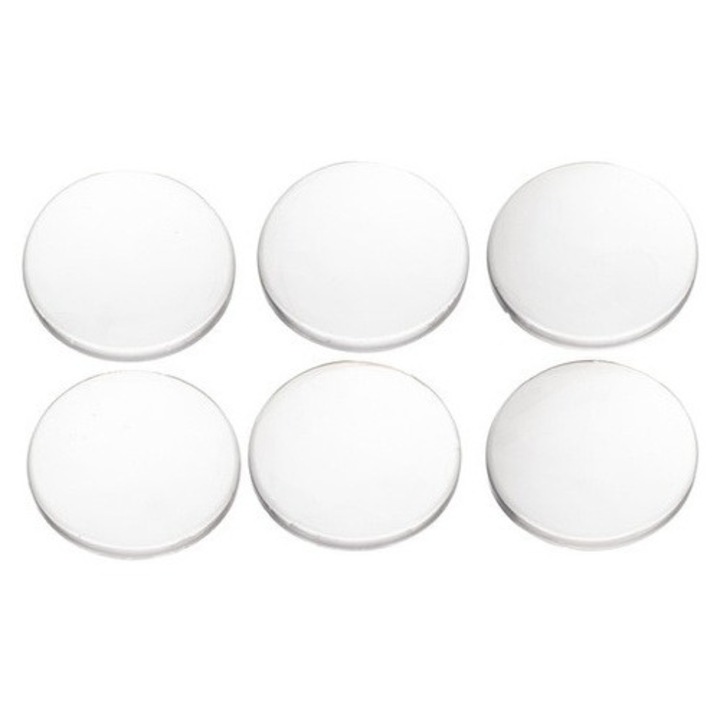 Set 6 opritoare pentru usa, mobila, diametru 4 cm, transparente, reutilizabile, Dactylion®