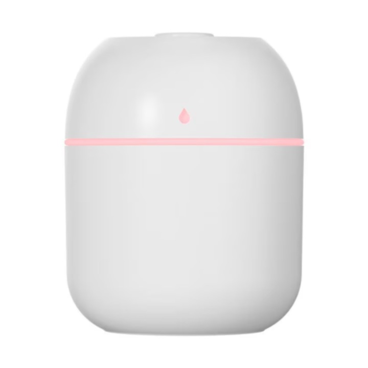Мини USB овлажнител, за стая / кола / офис, цветна нощна лампа, бял