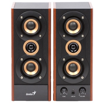 Boxe Genius SP-HF800A, 2.0, 20W RMS, Black & Cherry Wood Boxe Genius SP-HF800A, 2.0, 20W RMS, Black & Cherry Wood