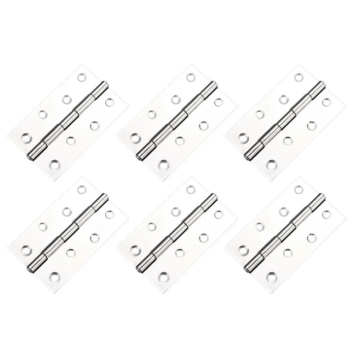Set 6 balamale metalice pliabile YANYXR argintiu 8.8x5.4x0.12cm