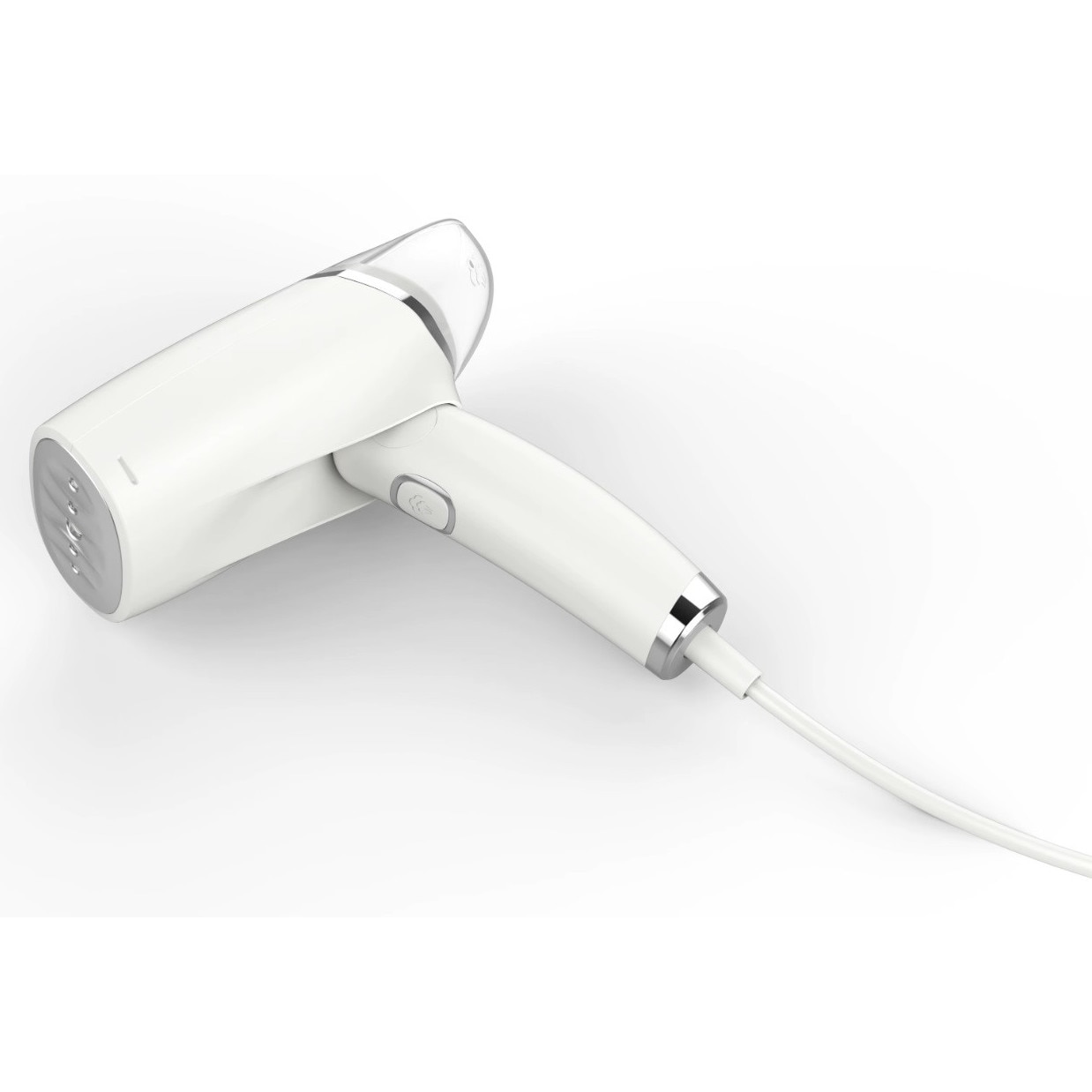 Aparat de calcat vertical si orizontal portabil, PLIABIL, 1000W, incalzire utra-rapida, rezervor 110 ml,10 minute abur continuu, saculet depozitare, perie, Alb
