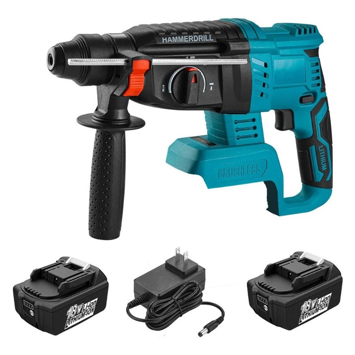 Ciocan rotopercutor 1000W, 3 functii, kitbox + accesorii