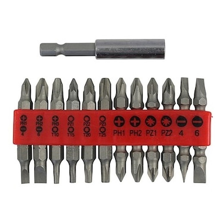 Set 19 biti asortati cap dublu, Gri, Fetisshop