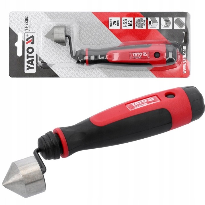 Scula debavurare Yato 1-25mm, HSS M2, ABS, TPR