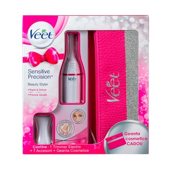Set Cadou: Epilator Trimmer Veet, Sensitive Precision Set Cadou: Epilator Trimmer Veet, Sensitive Precision