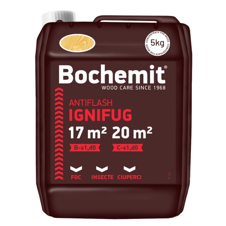 Solutie ignifugare lemn Bochemit Antiflash transparent 5 Kg