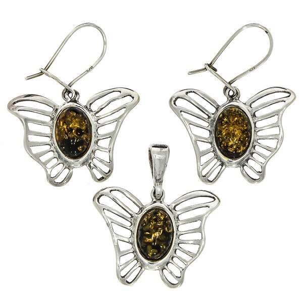 Set Argint, Janette, Chihlimbar, Fluturi