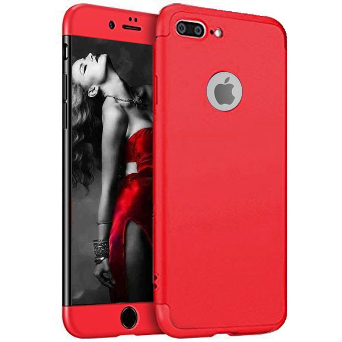 Husa telefon Apple Iphone 7 Plus ofera protectie Subtire 3in1 Lux Design Red + Folie Sticla