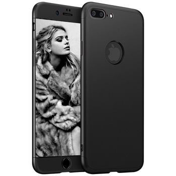 Husa telefon Apple Iphone 6/6S ofera protectie Subtire 3in1 Lux Design Black + Folie Sticla Husa telefon Apple Iphone 6/6S ofera protectie Subtire 3in1 Lux Design Black + Folie Sticla