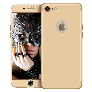 Husa telefon Apple Iphone 6/6S ofera protectie Subtire 3in1 Lux Design Gold + Folie Sticla Husa telefon Apple Iphone 6/6S ofera protectie Subtire 3in1 Lux Design Gold + Folie Sticla