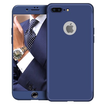 Husa telefon Apple Iphone 6/6S ofera protectie Subtire 3in1 Lux Design Blue + Folie Sticla Husa telefon Apple Iphone 6/6S ofera protectie Subtire 3in1 Lux Design Blue + Folie Sticla