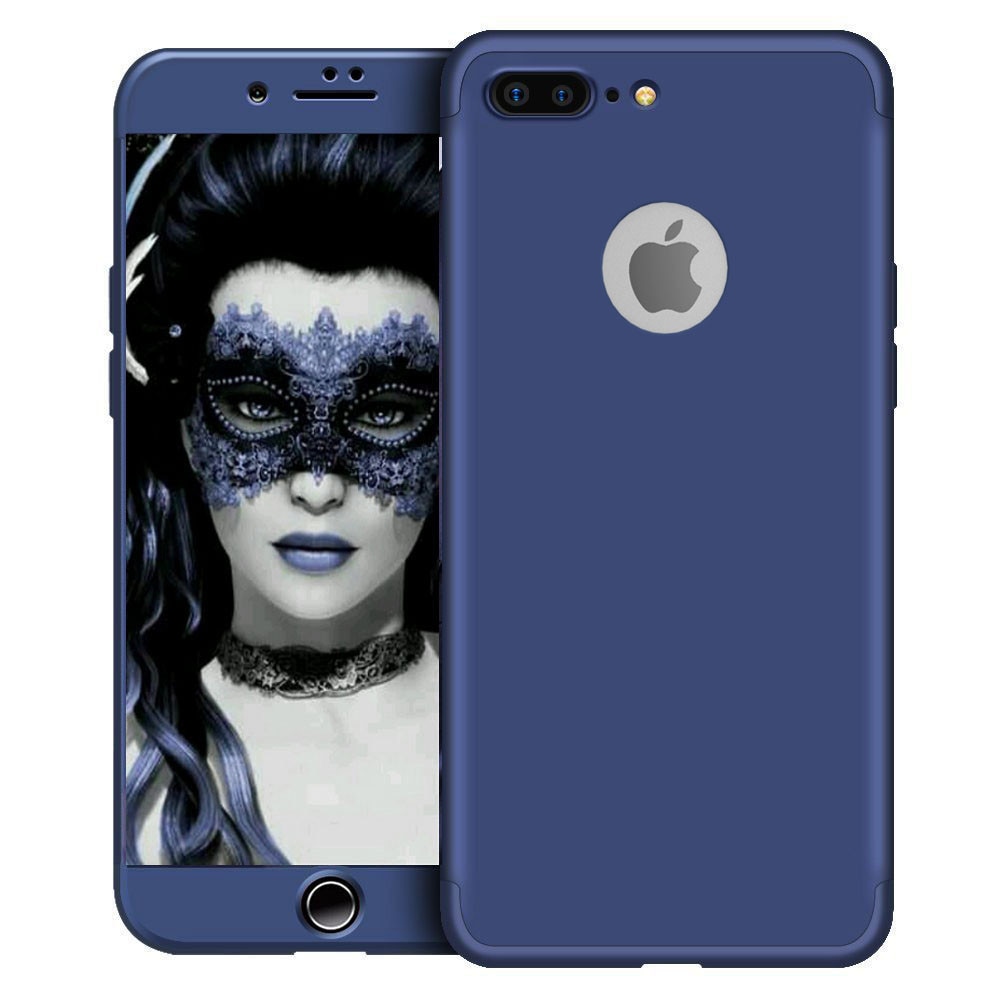 Husa telefon Apple Iphone 7 Plus ofera protectie Subtire 3in1 Lux Design Blue + Folie Sticla