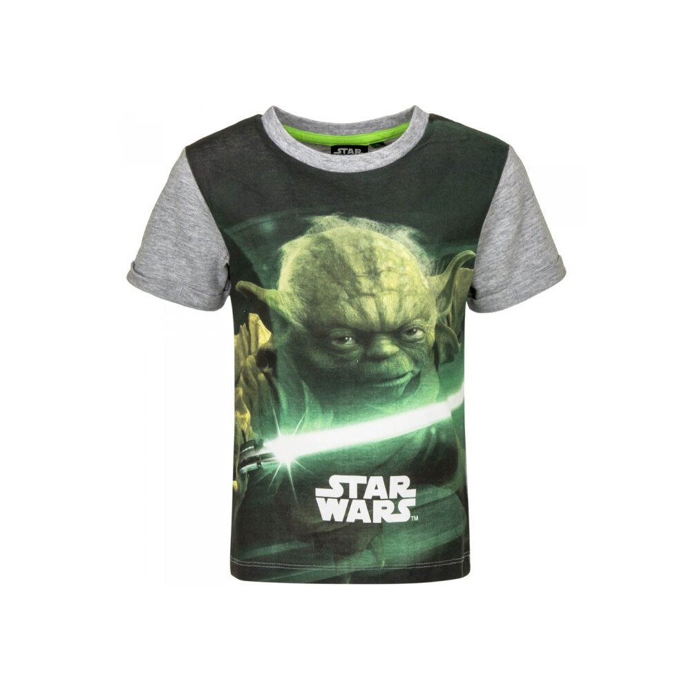 Tricou copii Star Wars Yoda Gri/Verde, 3-4 ani
