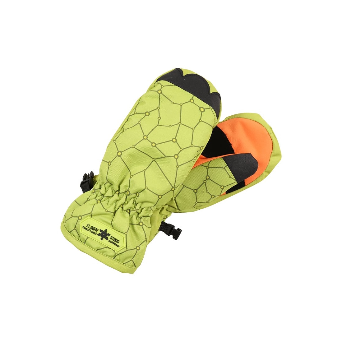 Manusi ski copii Flashy Stars, un deget, model Dino, verde, marimea S