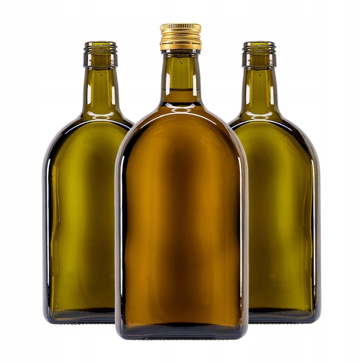 Set Stilce, SuperButelki, Sticla, 0.5 l, Ideal pentru casa, sucuri, conserve, Diametru 9.5 cm, 430 g, Transparent, 5 buc