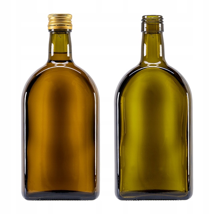 Sticla Decorativa, Superbutelki, Rom, 500 ml, Forma Patrata, Cu Capac Cu Filet, Pentru Alcool, Pentru Lichioruri, 21.5 cm Inaltime, 430 G Greutate, Incolora
