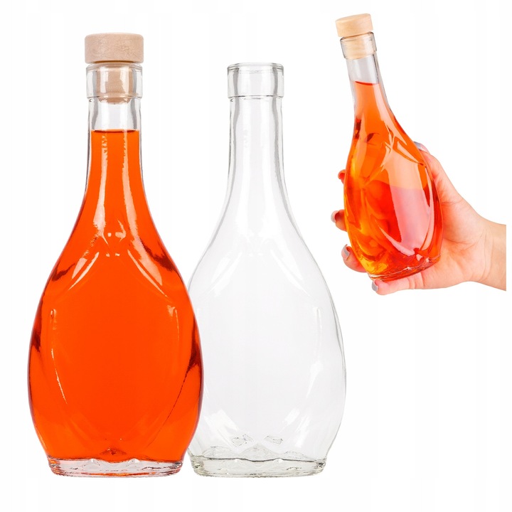 Üveg, SuperButelki, Üveg, 250 ml, Ideális otthonra, gyümölcslevekhez, konzervekhez, Átmérő 8 cm, 250 g, Átlátszó