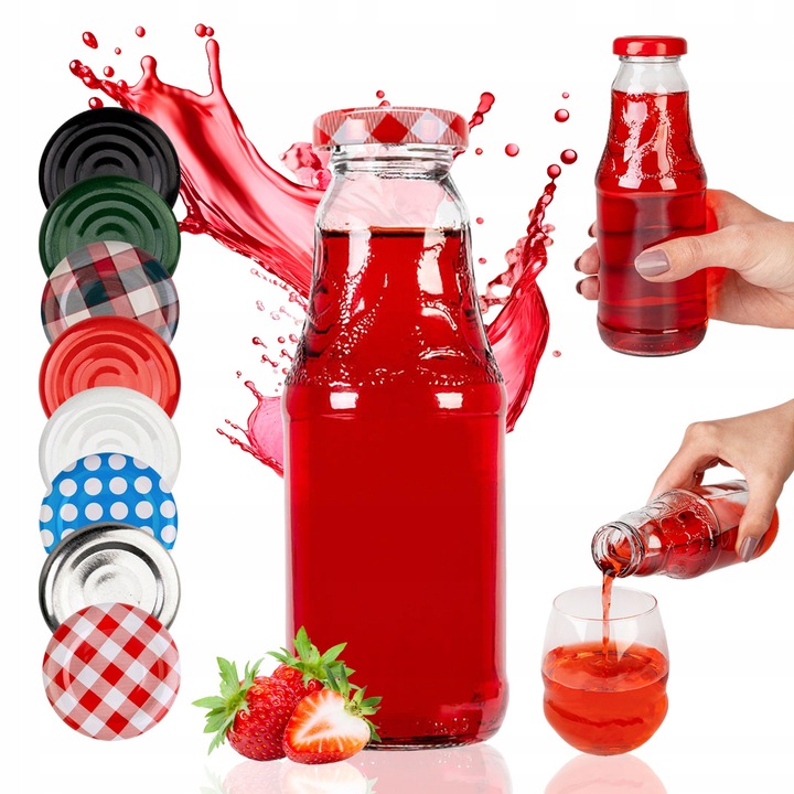 Stilce, SuperButelki, Sticla, 330 ml, Ideal pentru casa, sucuri, conserve, Diametru 38 mm, 0.21 kg, Transparent