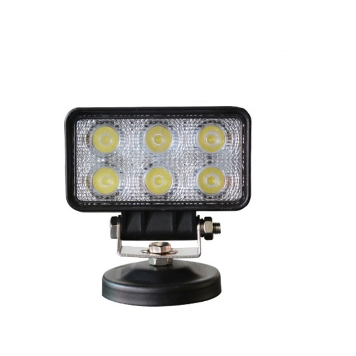 Правоъгълна LED работна лампа 42W с магнитна основа – 12V/24V