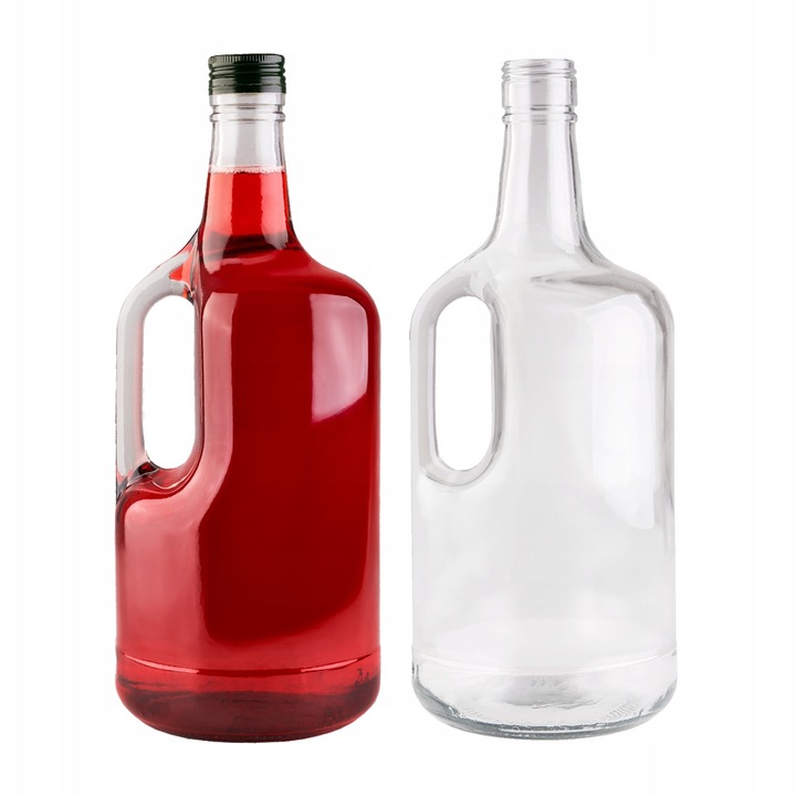 Стъклена бутилка, SuperButelki, Стъкло, 1,75 л, Височина 31,5 см, Висококачествено производство, Лесна за почистване, Издръжлива, 1,15 кг, Ширина 12 см, Прозрачна