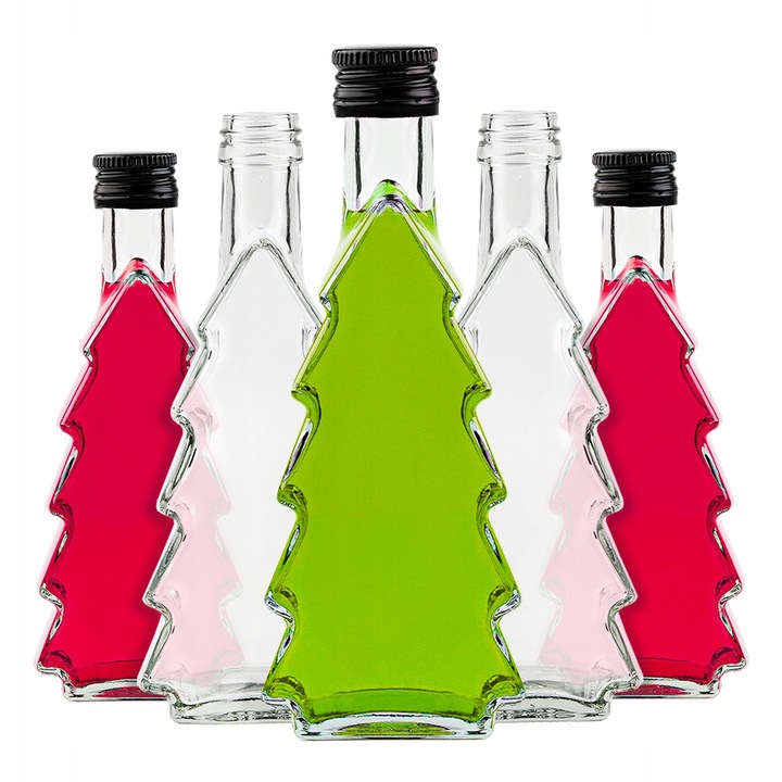 Set Stilce, SuperButelki, Sticla, 0.25 l, Ideal pentru casa, sucuri, conserve, Diametru 7 cm, 300 g, Transparent, 5 buc