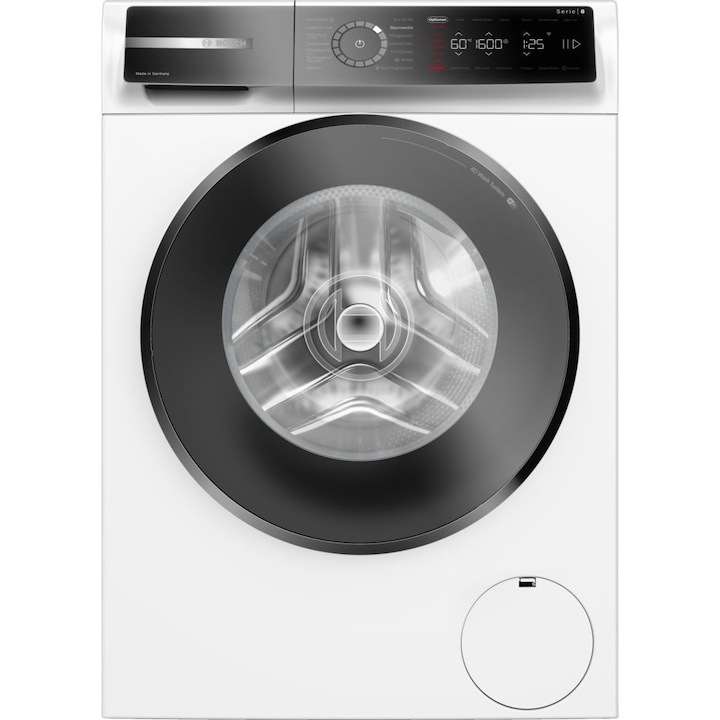Пералня BOSCH Серия 8 WGB256041, 10 кг, 1600 об/мин, Клас A, Home Connect, IronAssist, MiniLoad, EcoSilence Drive Бяла