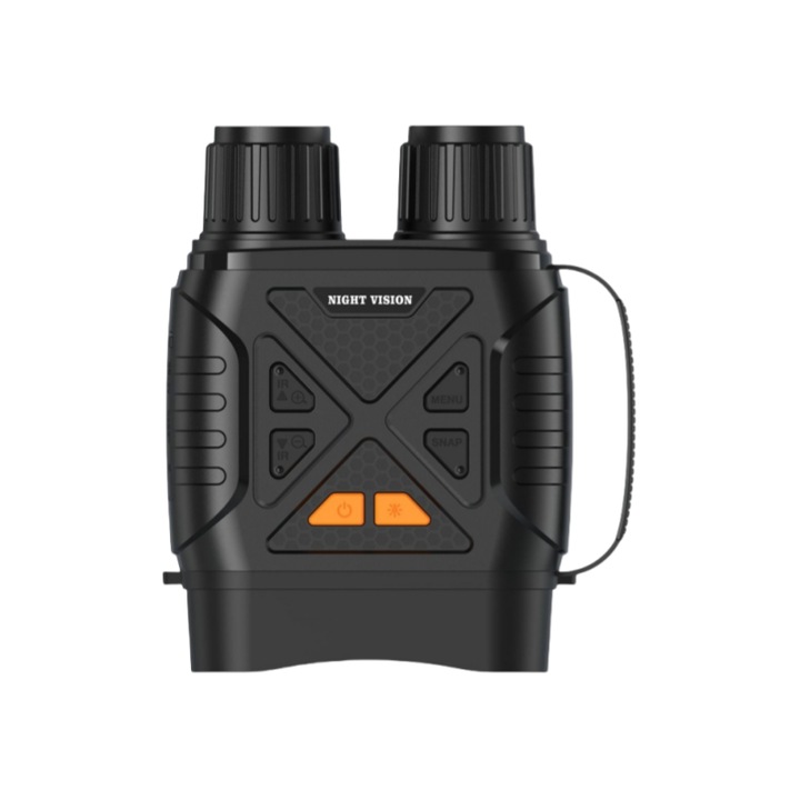 Бинокъл, нощно виждане, 1080P, 2 милиона пиксела, 2.8-инчов HD IPS екран, 10X цифрово увеличение, 7-степенна инфрачервена настройка, 2000mAh, USB зареждане, черен