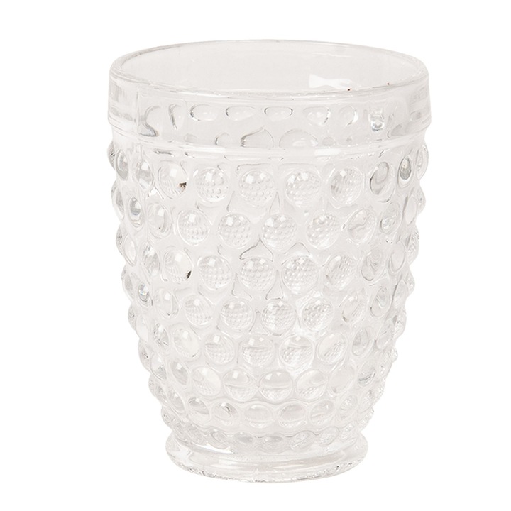 6 db-os átlátszó üvegpohár készlet, 8x10 cm, 225 ml