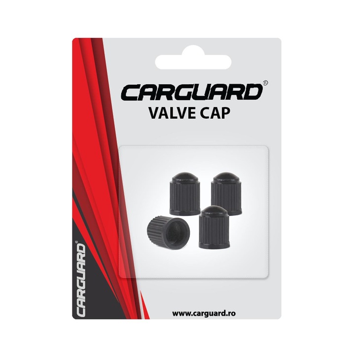 Set 4 capacele auto din plastic pentru ventil, Carguard