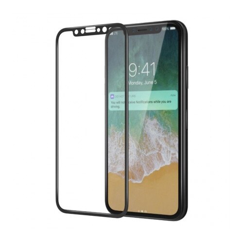 Folie protectie display sticla 5D Apple iPhone X BLACK