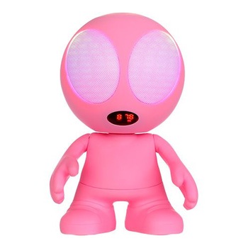 Boxa portabila 10W model alien cu Bluetooth/USB/MSD/FM roz Boxa portabila 10W model alien cu Bluetooth/USB/MSD/FM roz