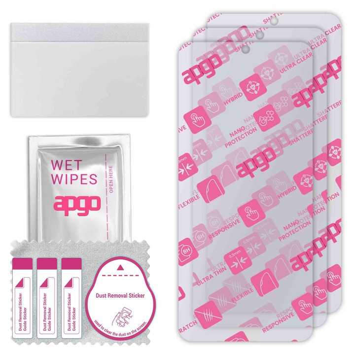 3x apgo Ultra-Clear Hybrid sticla protectoare compatibila cu Xiaomi Redmi K70 Pro Lamb, sticla nano flexibila, inlocuire excelenta pentru sticla temperata, rezistenta la zgarieturi