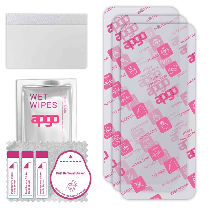 3x apgo Ultra-Clear Hybrid sticla protectoare compatibila cu Nokia C5 Endi, sticla nano flexibila, inlocuire excelenta pentru sticla temperata, rezistenta la zgarieturi