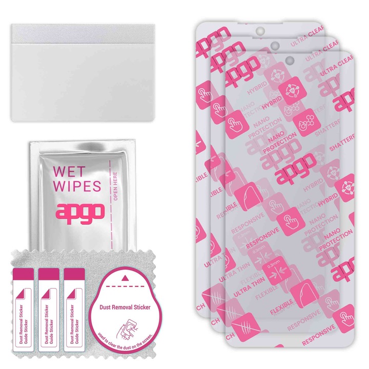 3x apgo Ultra-Clear Hybrid sticla protectoare compatibila cu Infinix Hot 12 Play, sticla nano flexibila, inlocuire excelenta pentru sticla temperata, rezistenta la zgarieturi