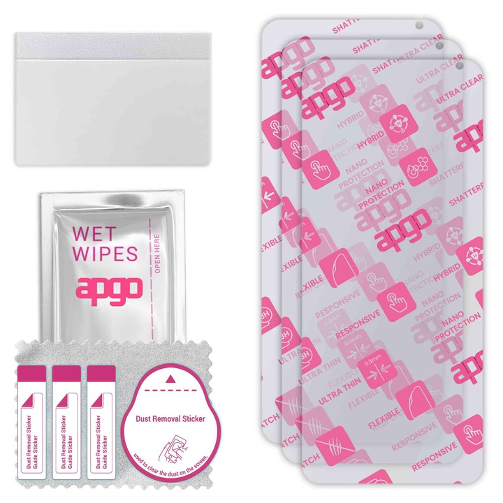 3x apgo Ultra-Clear Hybrid sticla protectoare compatibila cu Lenovo Legion Y90, sticla nano flexibila, inlocuire excelenta pentru sticla temperata, rezistenta la zgarieturi