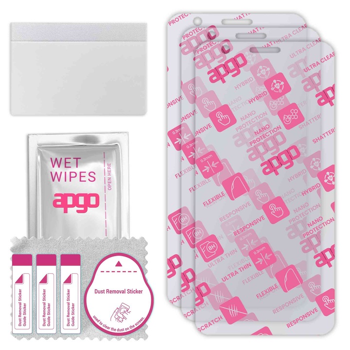 3x apgo Ultra-Clear Hybrid sticla protectoare compatibila cu Blackview BV6600 Pro, sticla nano flexibila, inlocuire excelenta pentru sticla temperata, rezistenta la zgarieturi