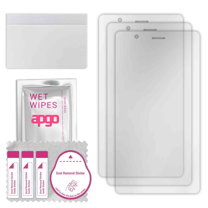 3x apgo протектор за екран за Umidigi Crystal – цял дисплей, гланцов, хидрогел, пълно лепене, 5D