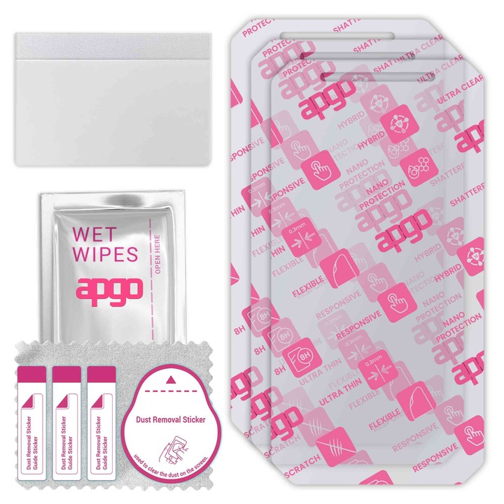 3x apgo Ultra-Clear Hybrid sticla protectoare compatibila cu Ulefone Armor X7, sticla nano flexibila, inlocuire excelenta pentru sticla temperata, rezistenta la zgarieturi